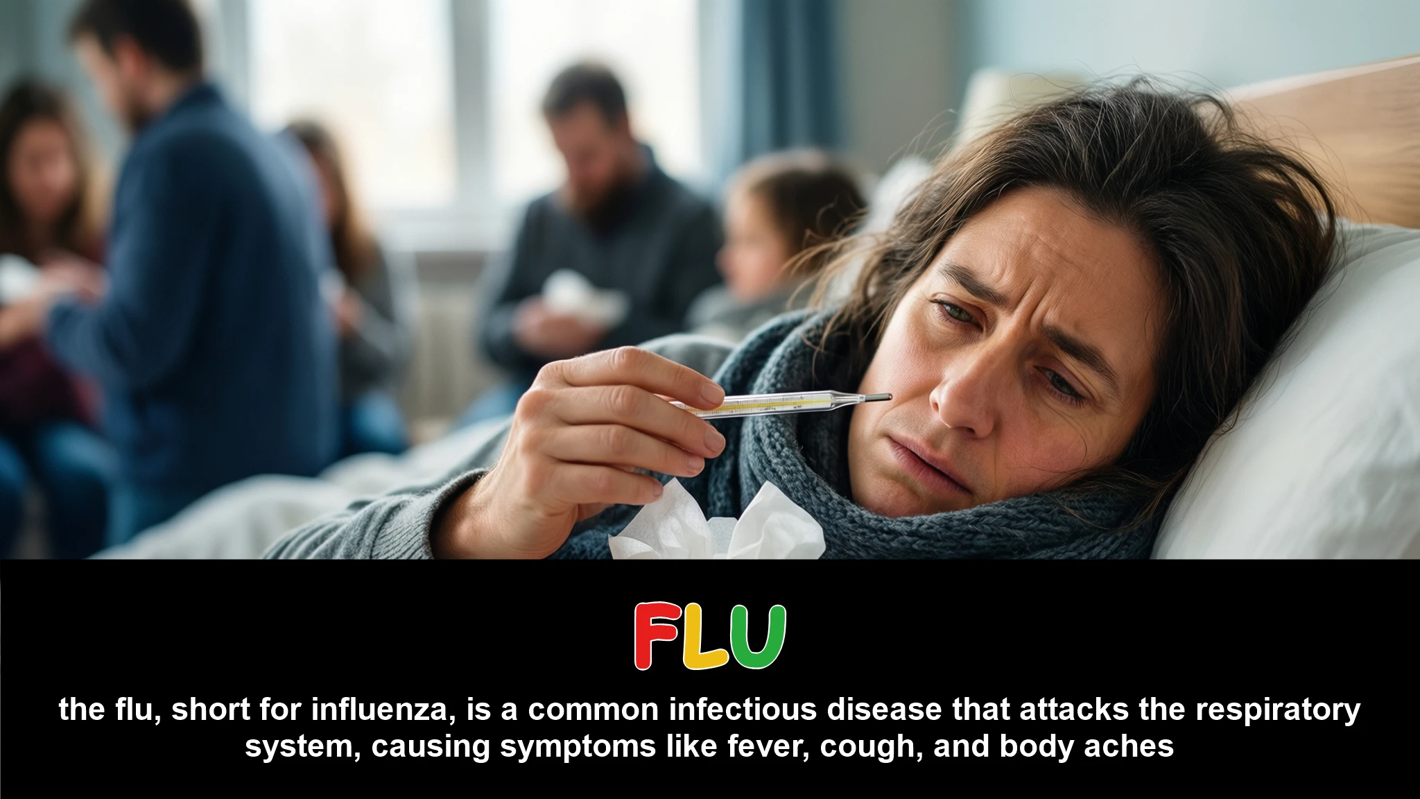 English Illustration for flu
